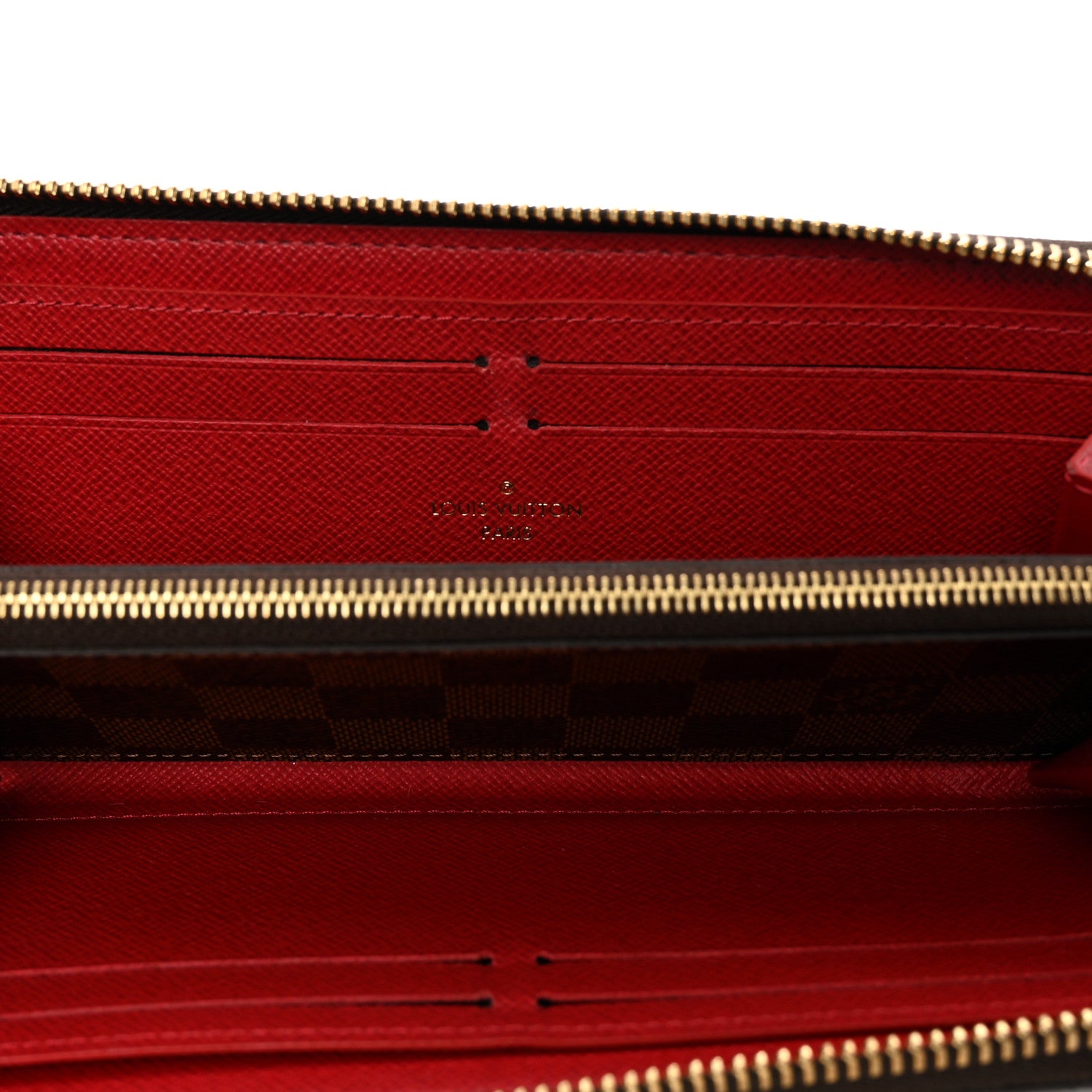 Louis Vuitton Damier Ebene Clemence Wallet Cherry 5 of 6