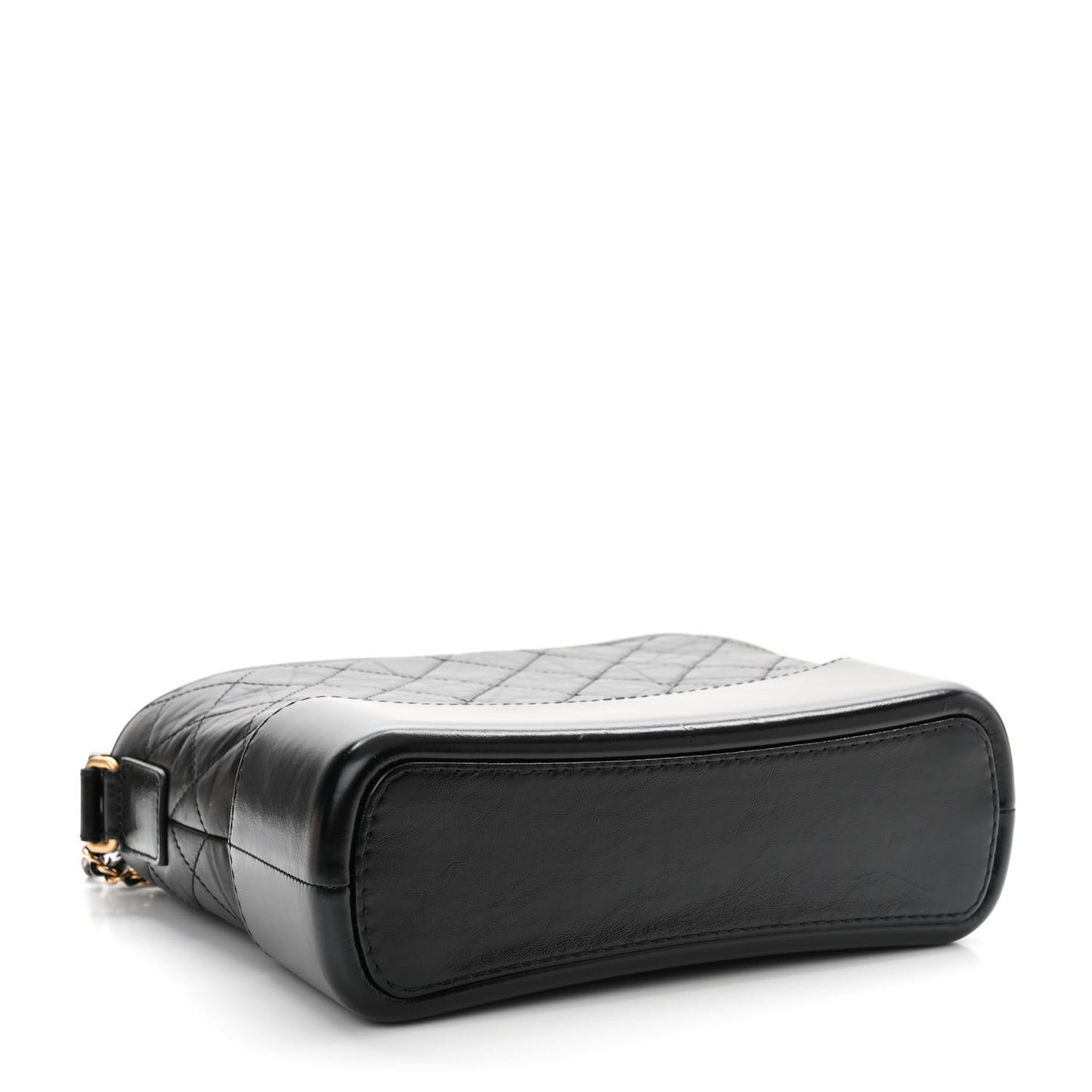 Aged Calfskin Quilted New Medium Gabrielle Hobo Black