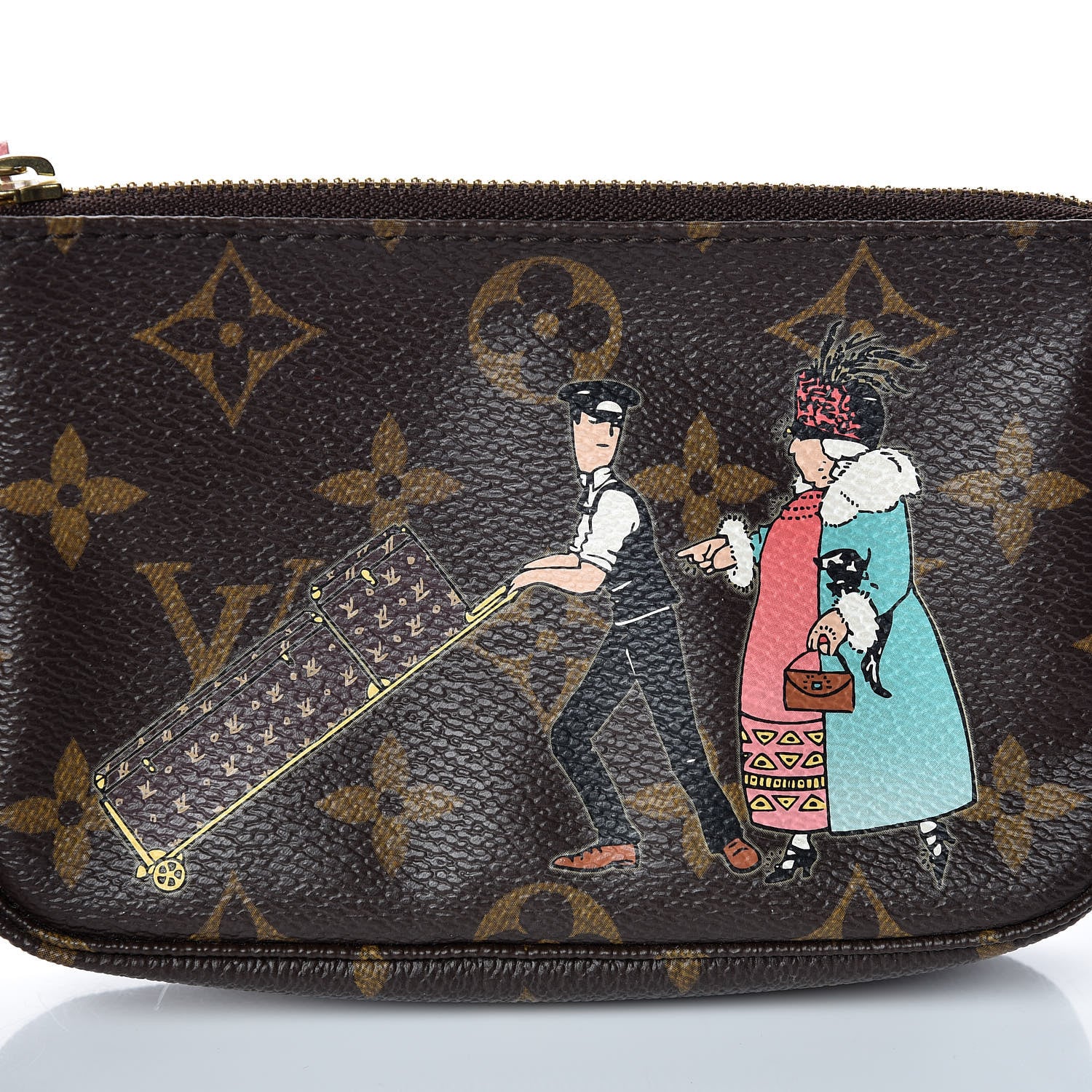 Louis Vuitton Monogram Illustre Mini Pochette Accessories Rose 6 of 9