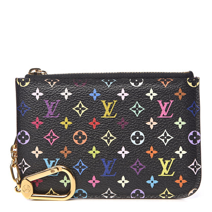 Louis Vuitton Monogram Multicolor Key Pouch Black Grenade 1 of 7