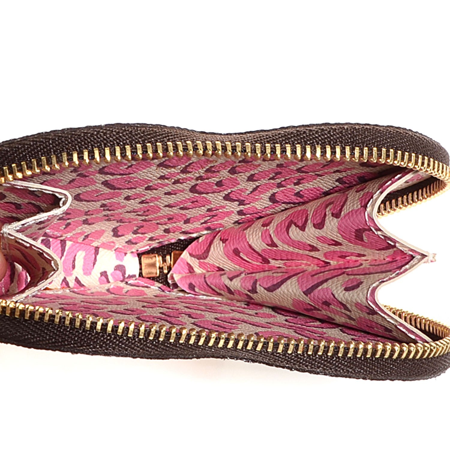 Louis Vuitton Monogram Leopard Coeur Heart Coin Purse Blanc Corail 6 of 8