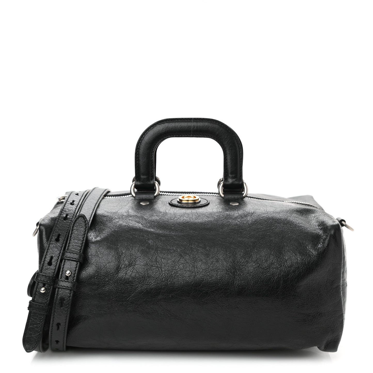 Fluffy Calfskin Morpheus Convertible Backpack Black