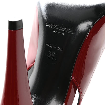 Saint Laurent Patent Venus 110 Slingback Pumps 36 Hot Red 7 of 8