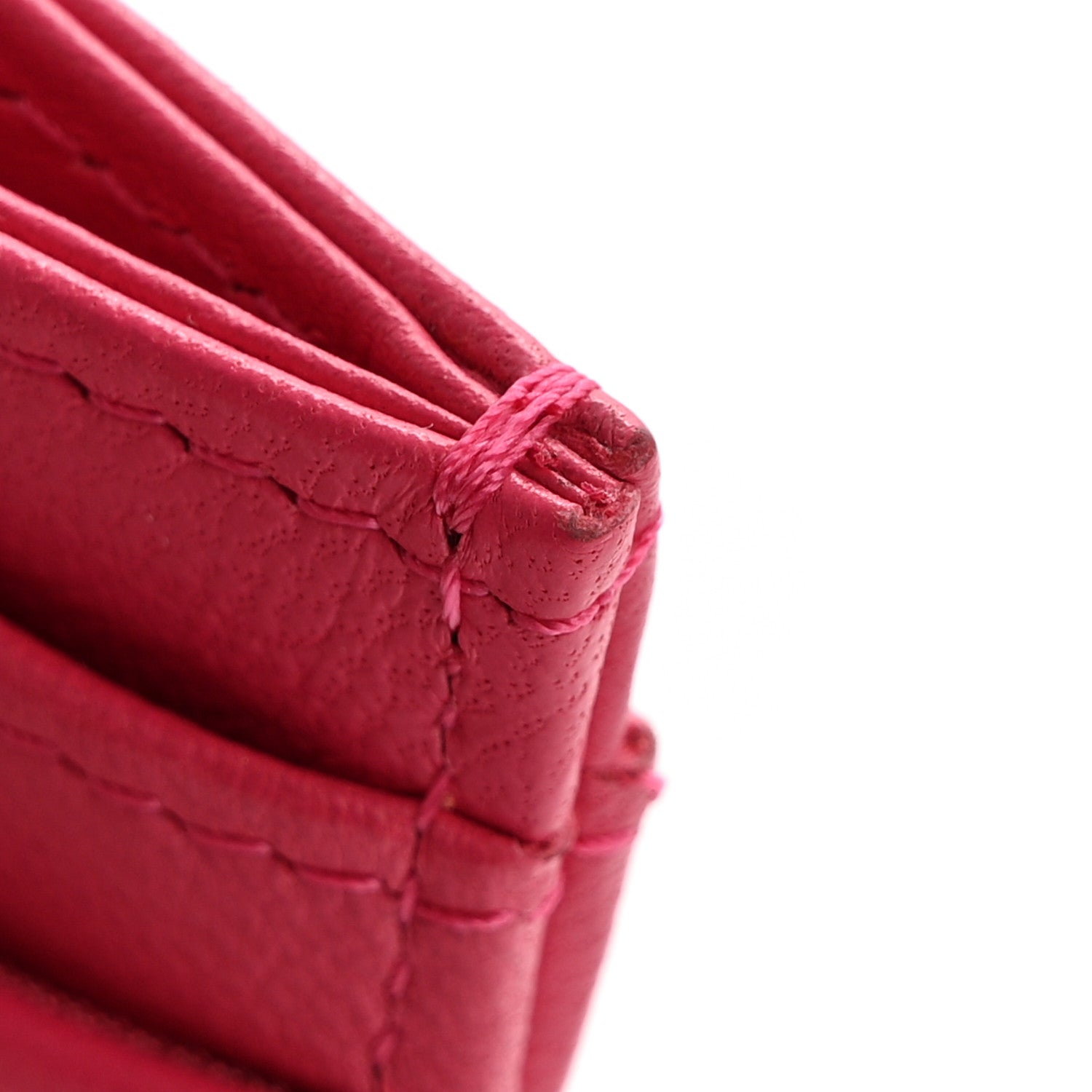 Chanel Shiny Goatskin Quilted 19 Card Holder Dark Pink 9 of 13