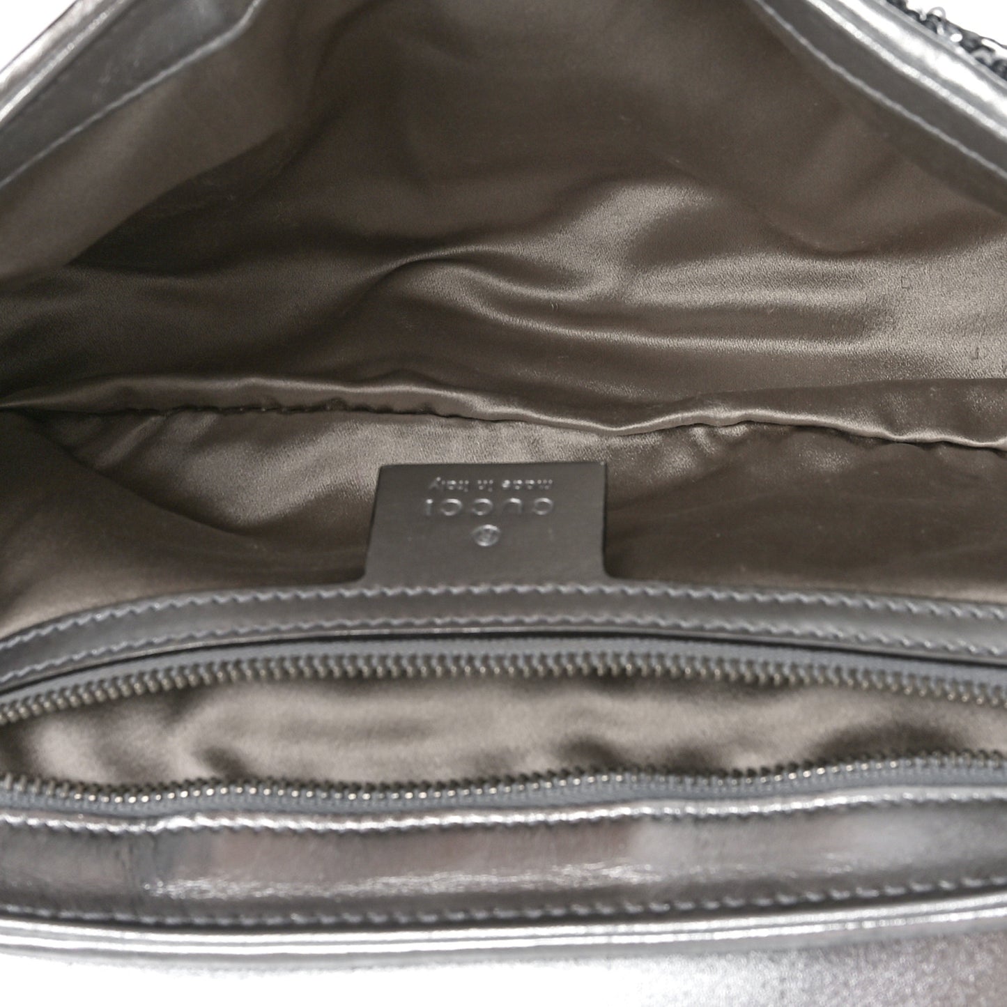 Sequin Matelasse Small GG Marmont Shoulder Bag Silver