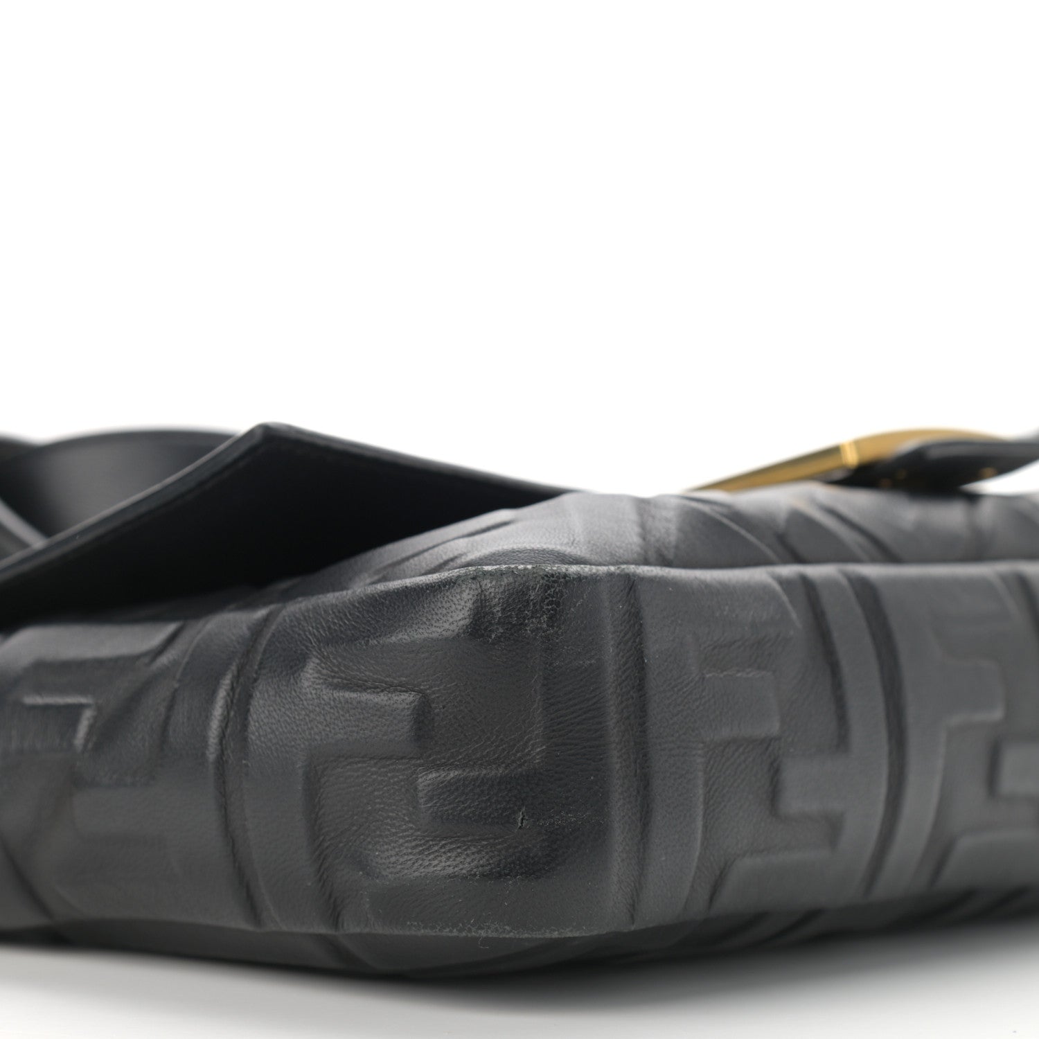 Fendi Nappa FF 1974 Embossed Baguette Black 9 of 10