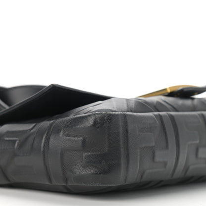 Fendi Nappa FF 1974 Embossed Baguette Black 9 of 10