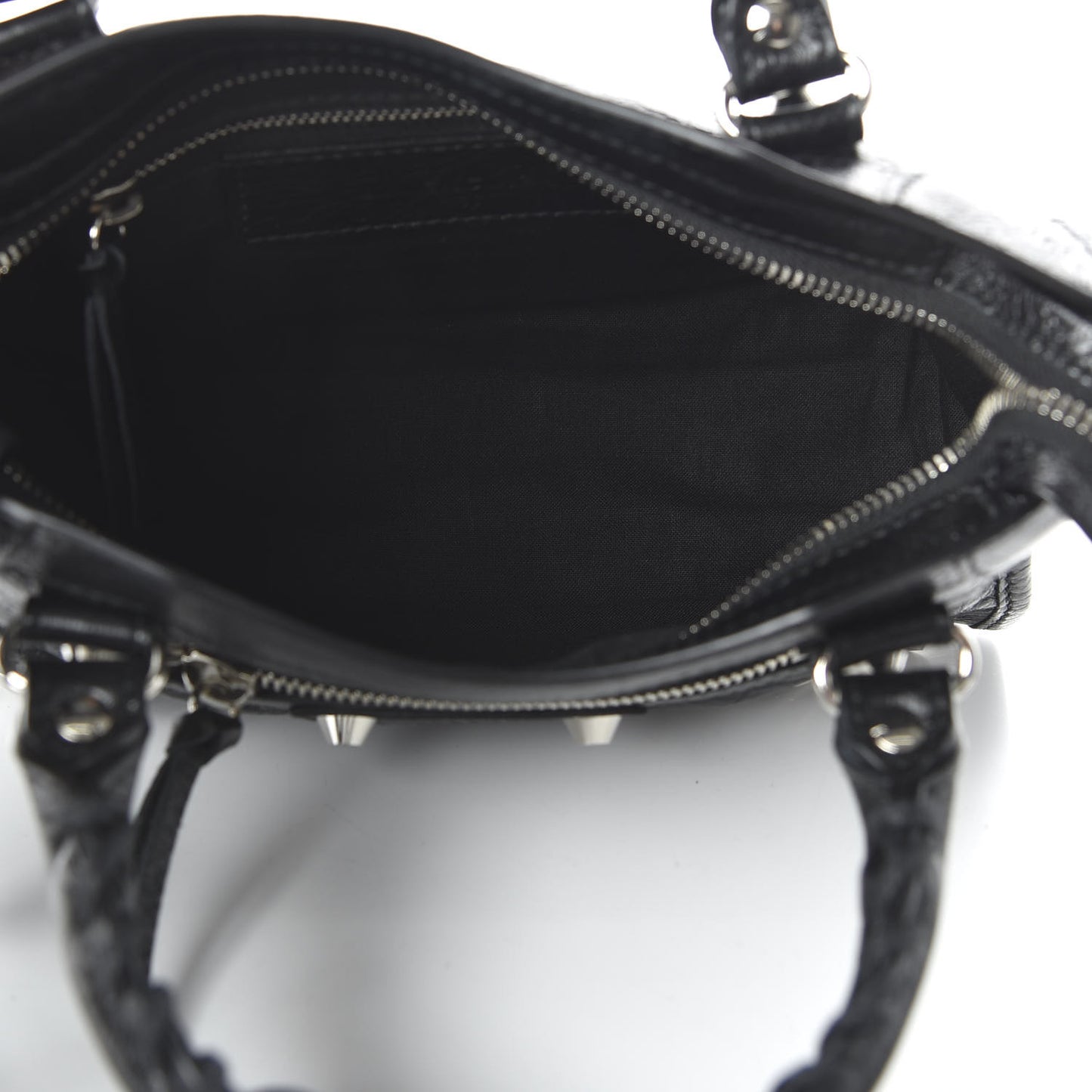 Agneau Classic Silver Hardware Mini City Black