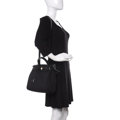 Hermes Military Toile Vache Hunter Herbag Zip PM 31 Black 2 of 12