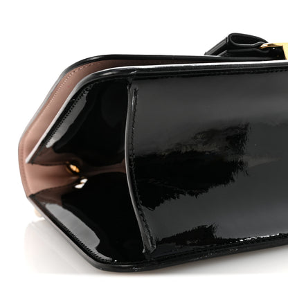 Salvatore Ferragamo Patent  Vara Bow Shoulder Bag Black 8 of 9