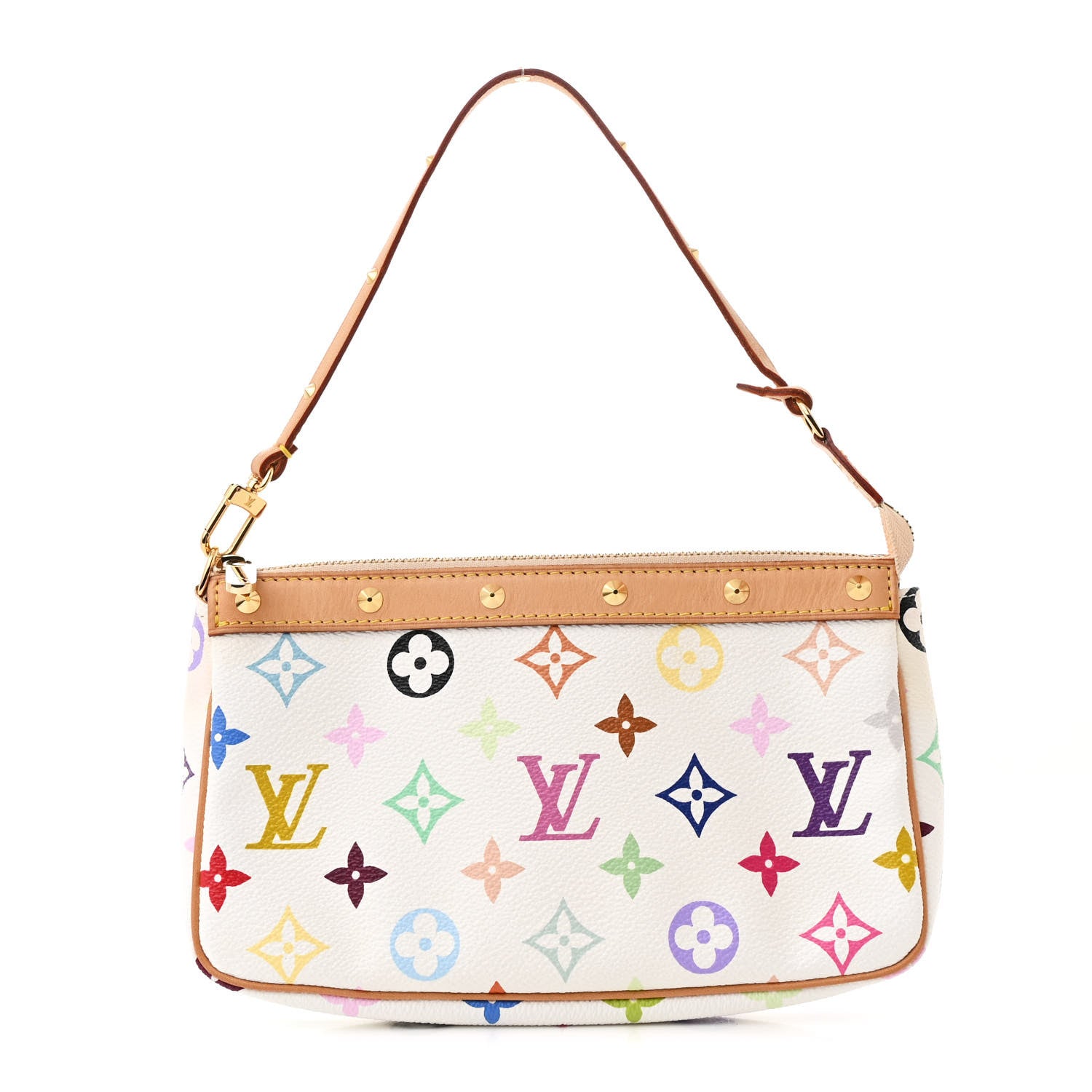 Louis Vuitton Monogram Multicolor Pochette Accessories White 1 of 11