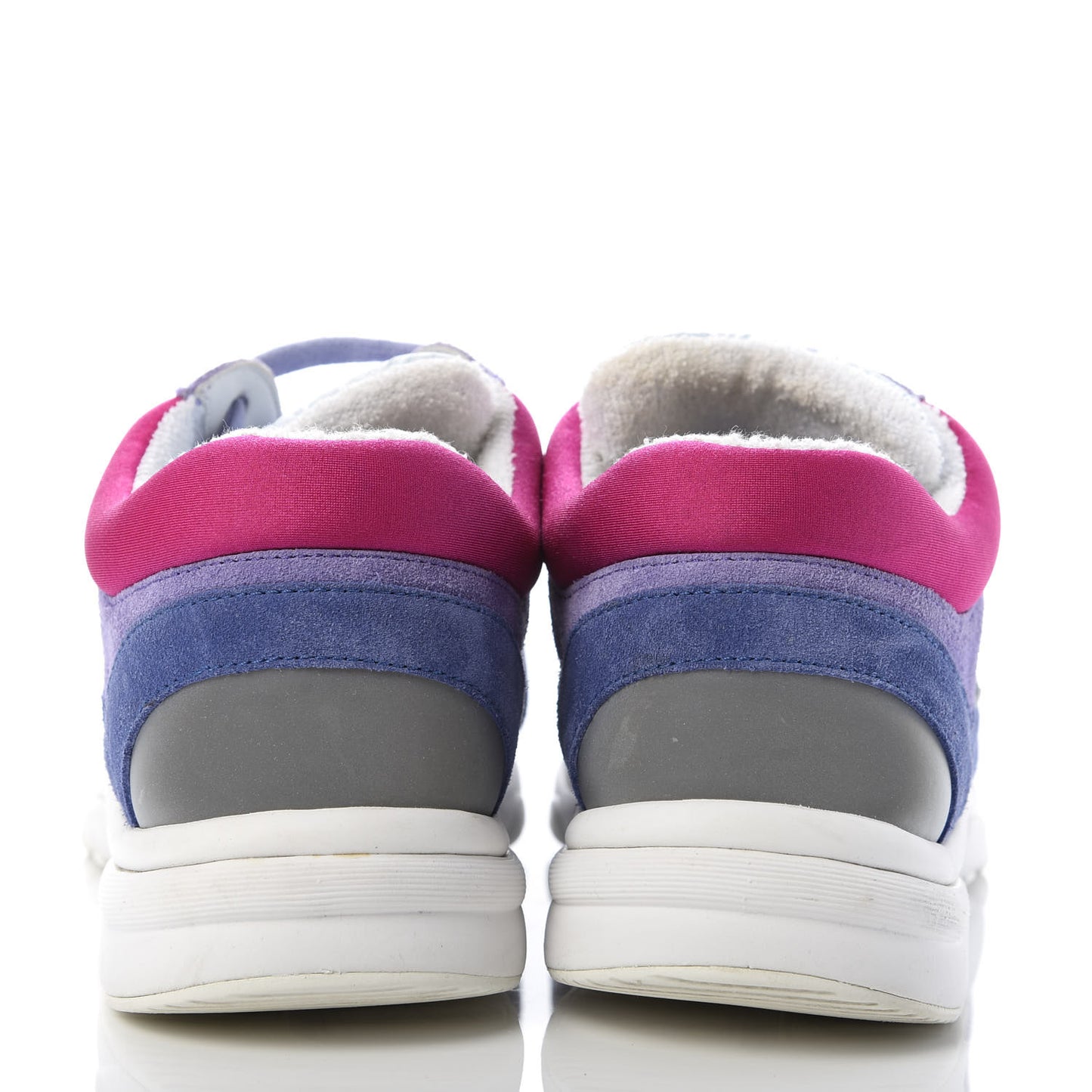 Nylon Lambskin Suede Calfskin CC Sneakers 36.5 Light Blue