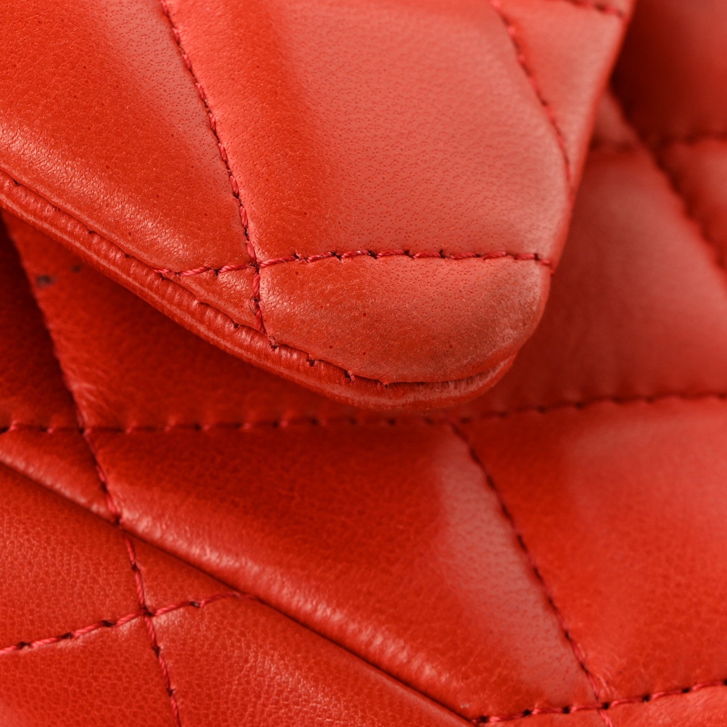 Chanel Lambskin Quilted Maxi Double Flap Red 37 of 43