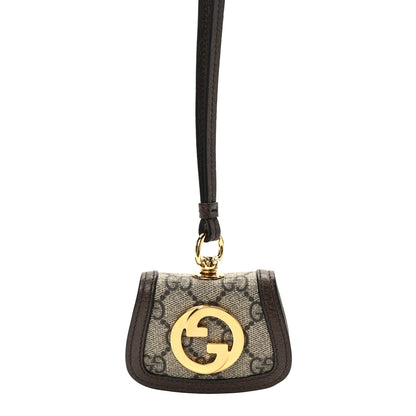 Gucci GG Supreme Monogram Calfskin Blondie AirPods Case Beige Ebony New Acero 7 of 9