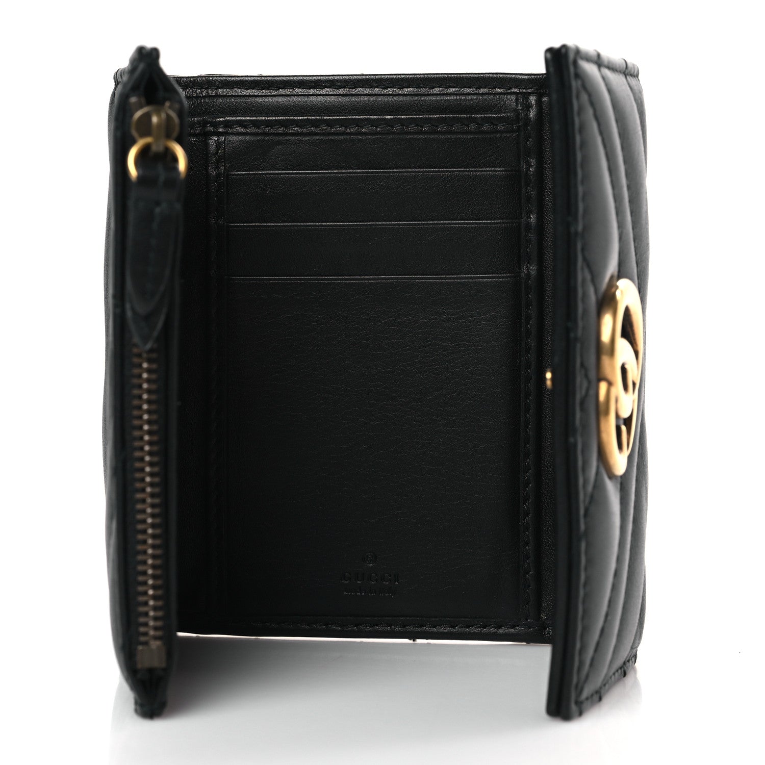 Gucci Calfskin Matelasse GG Marmont Wallet Black 5 of 6