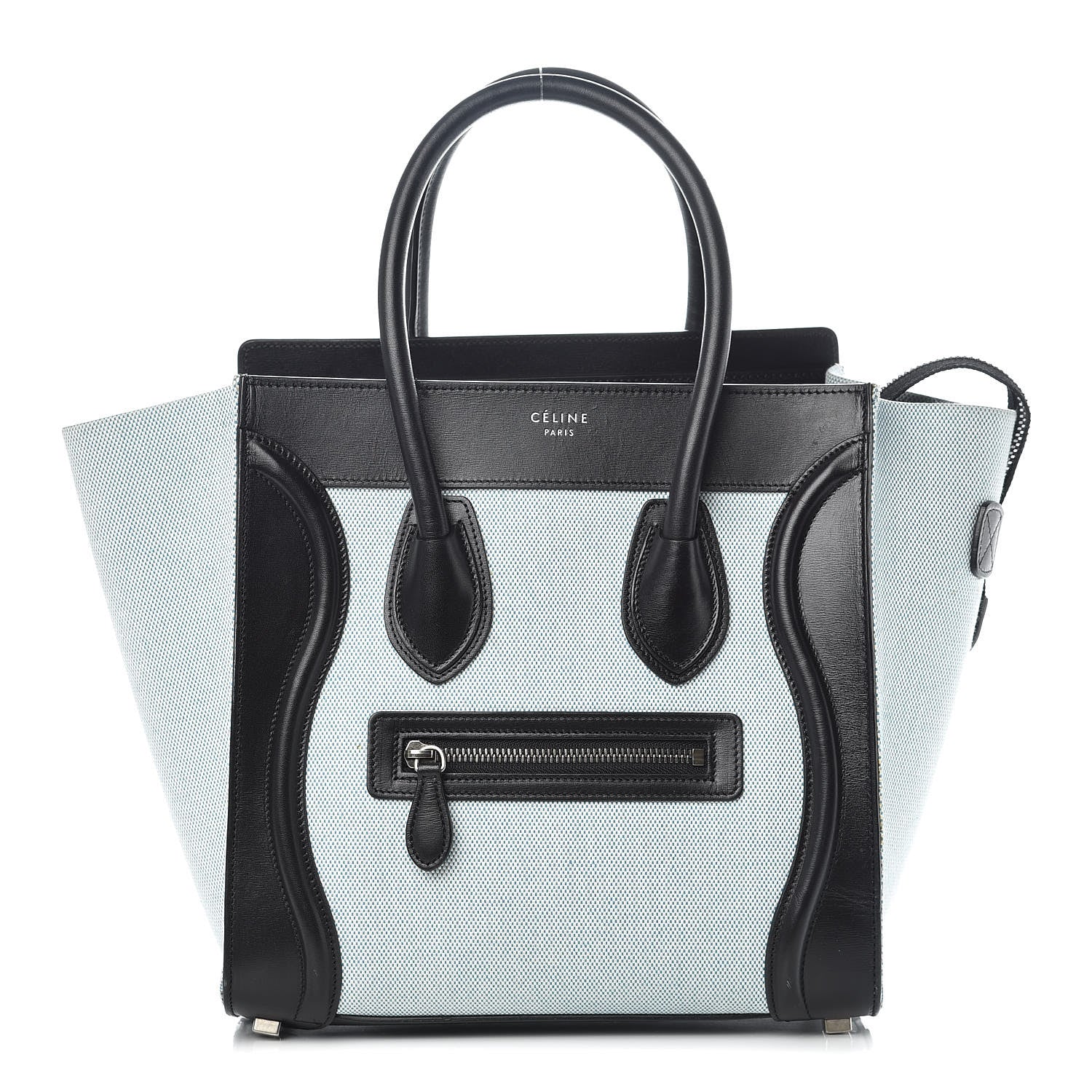 Celine Textile Smooth Calfskin Micro Bi-Color Luggage Blue 1 of 14