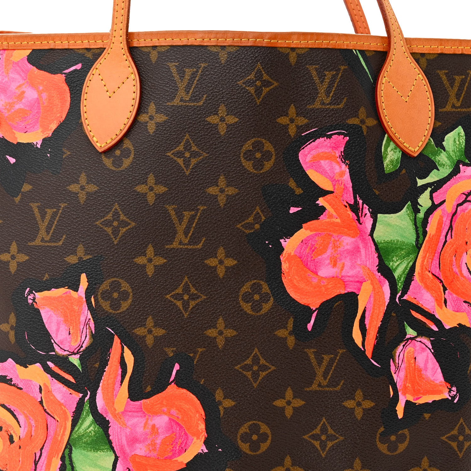 Louis Vuitton Monogram Roses Neverfull MM 7 of 9