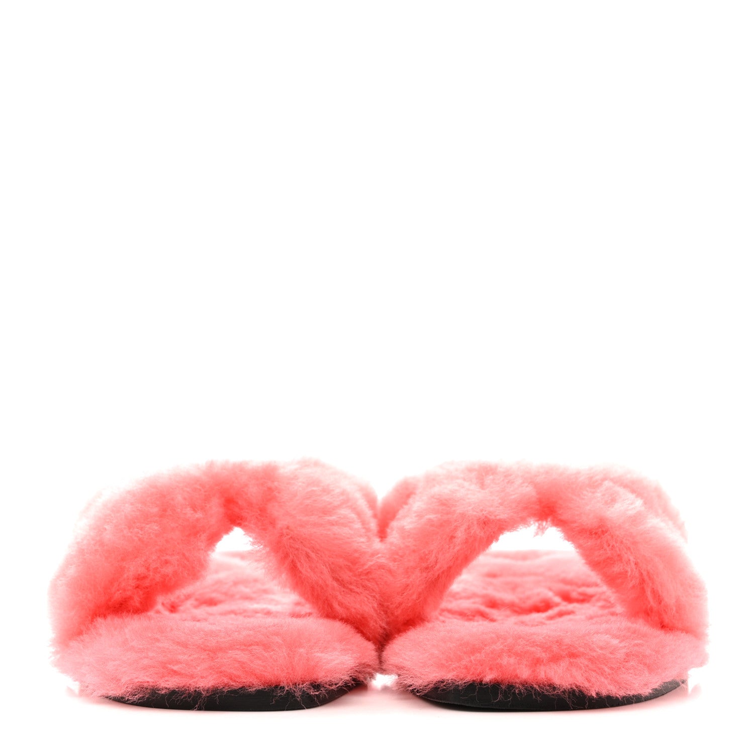 Hermes Woolskin Oran Sandals 37.5 Rose Du Desert 3 of 9