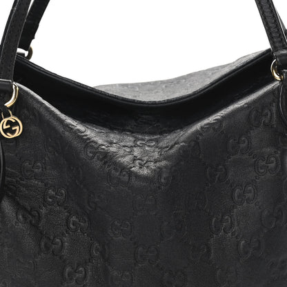 Gucci Guccissima Medium Bree Foldover Tote Black 7 of 15