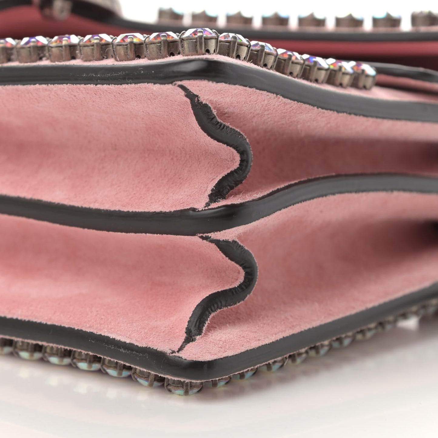 Suede Crystal Small Dionysus Shoulder Bag Peonia