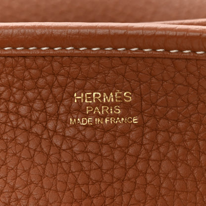 Hermes Taurillon Clemence Evelyne III PM Gold 6 of 10