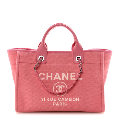 Chanel Mixed Fibers Small Deauville Tote Pink 1 of 11