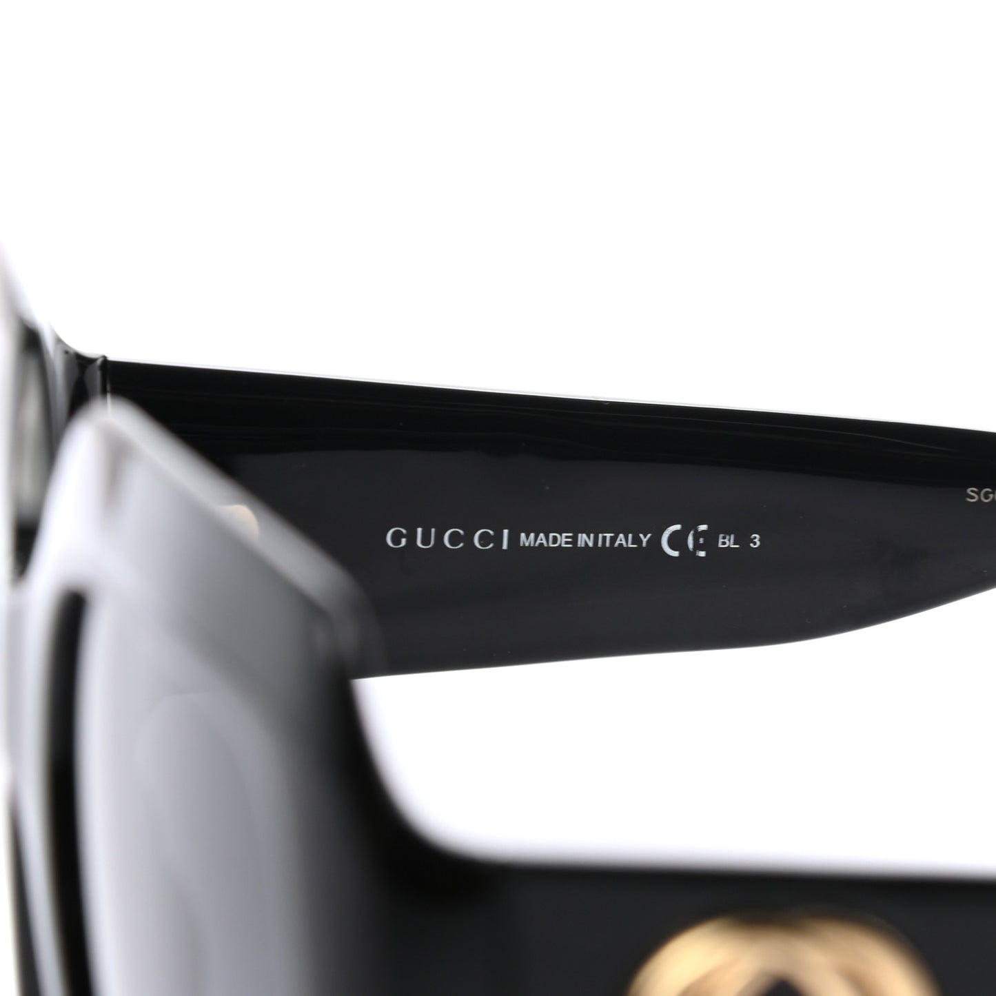 Acetate Square Frame Sunglasses GG3826S Black