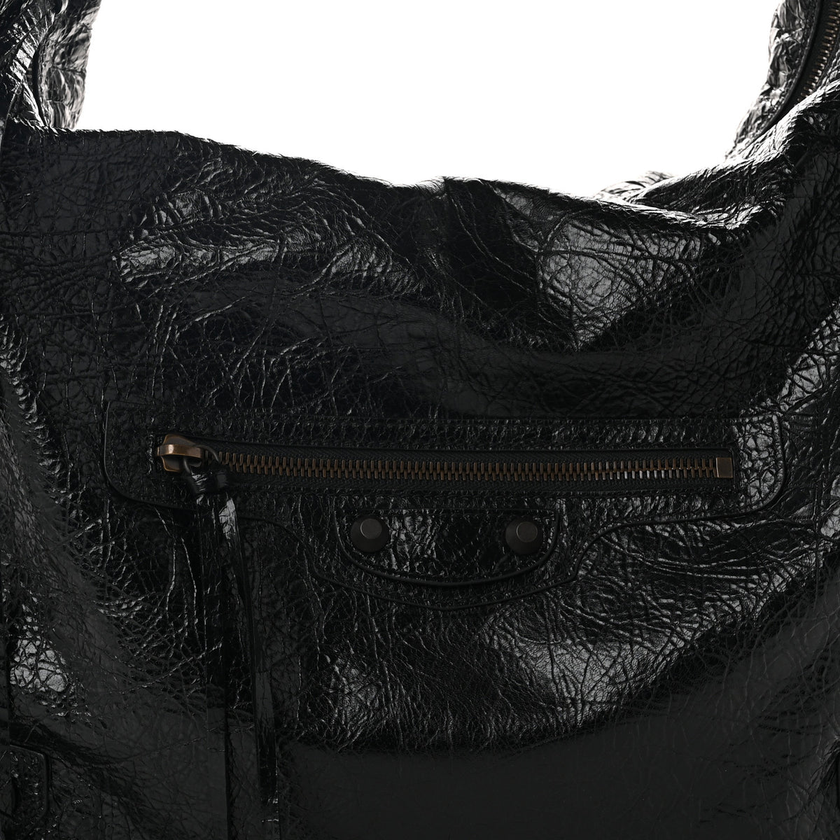 Balenciaga Arena Lambskin Classic Hardware Medium Le City Hobo Bag Black 8 of 10