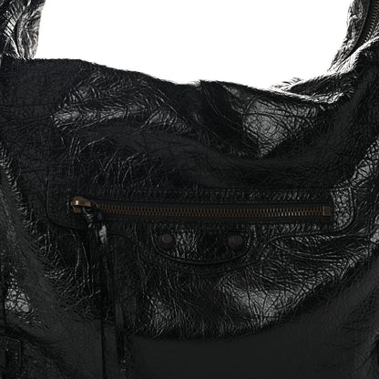 Balenciaga Arena Lambskin Classic Hardware Medium Le City Hobo Bag Black 8 of 10