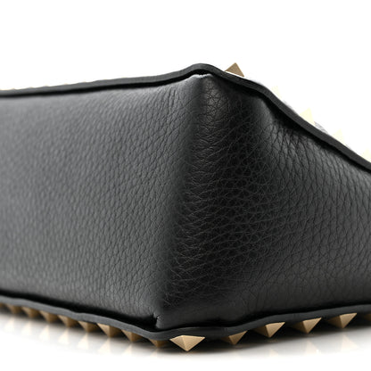 Valentino Garavani Grained Calfskin Small Rockstud All Over Crossbody Bag Black 9 of 9