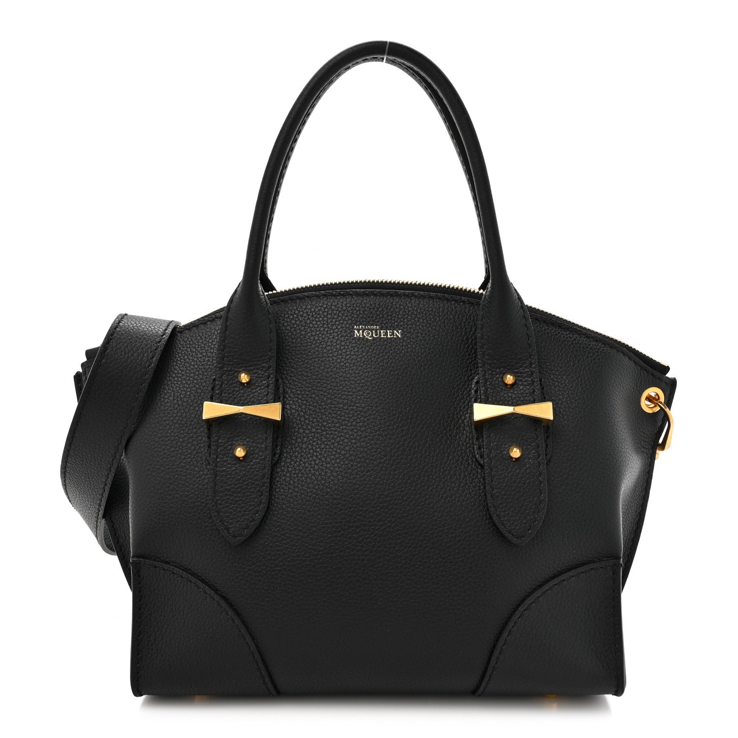 Alexander McQueen Grained Calfskin Small Legend Satchel Black 1 of 11