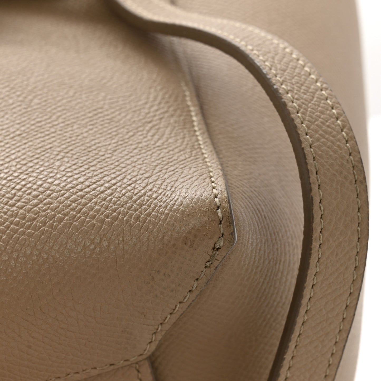 Baby Grained Calfskin Micro Belt Bag Light Taupe