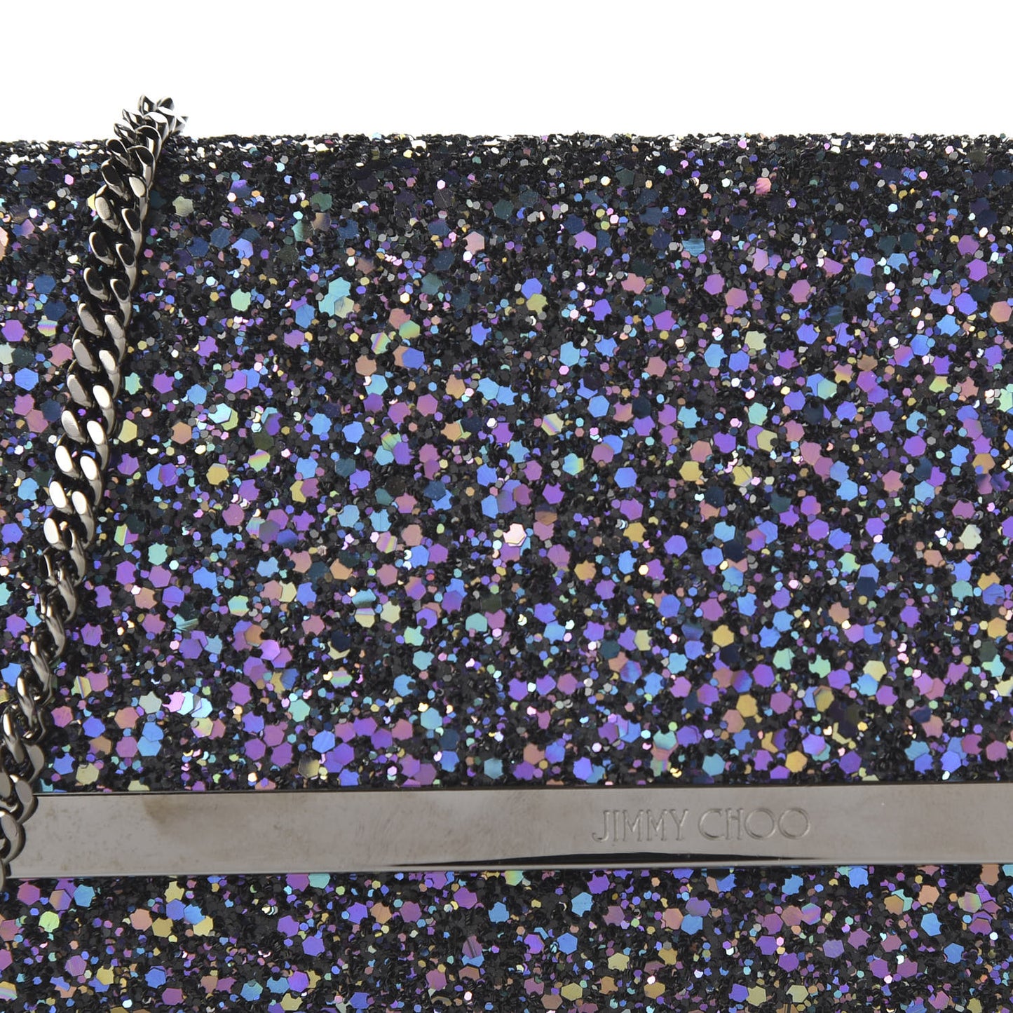 Glitter Milla Wallet on Chain Petrol