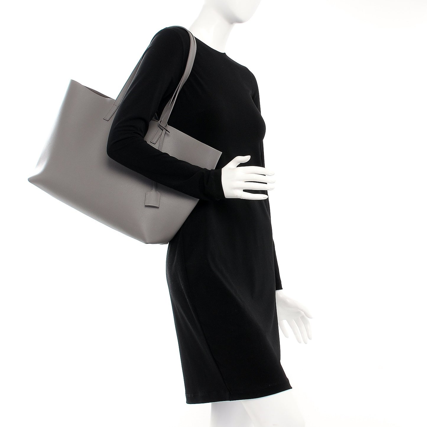 Calfskin Large Shopping Tote Fog