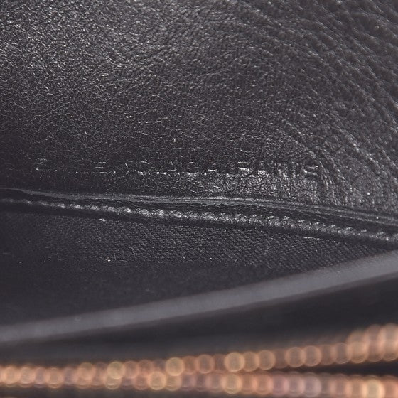 Balenciaga Agneau Giant 12 Rose Gold Hardware Continental Zip Around Wallet Black 8 of 8