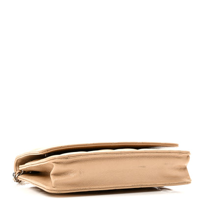 Chanel Caviar Quilted Wallet on Chain WOC Beige 4 of 11