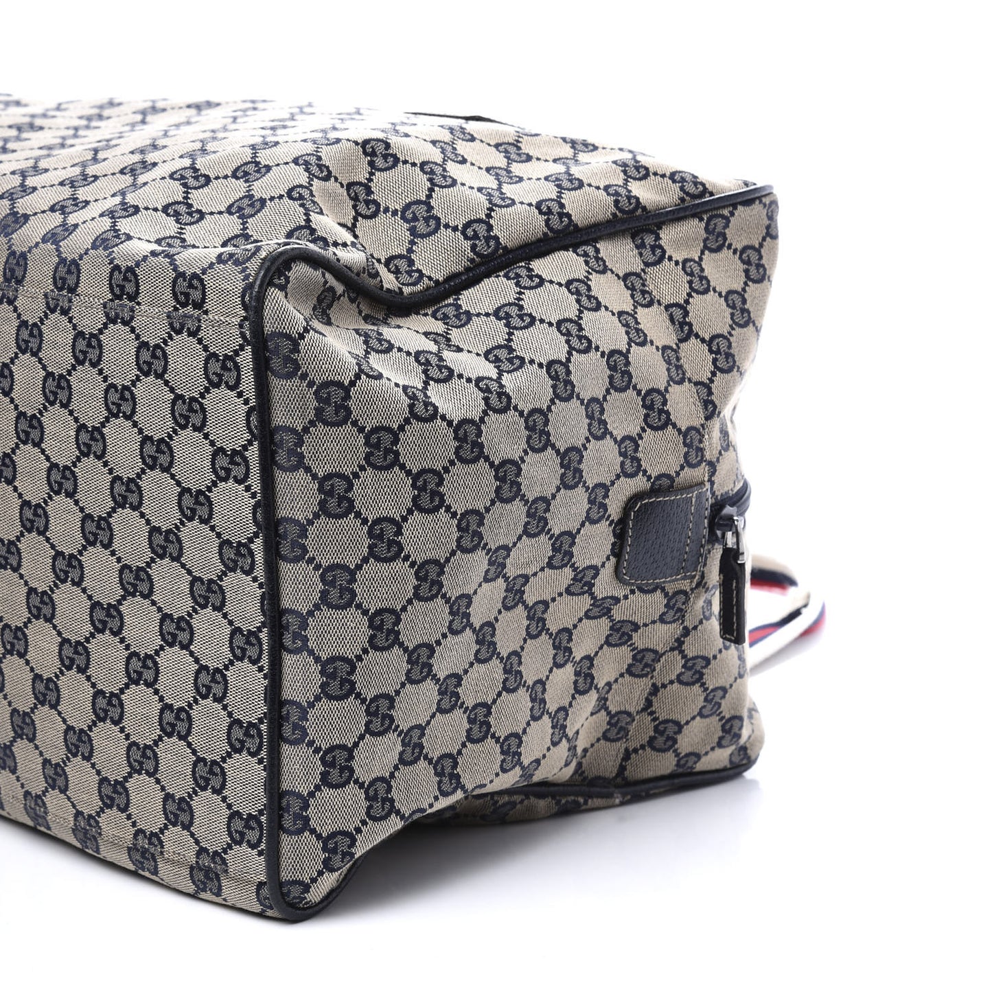 GG Monogram Web Medium Collapsable Carry On Duffle Navy