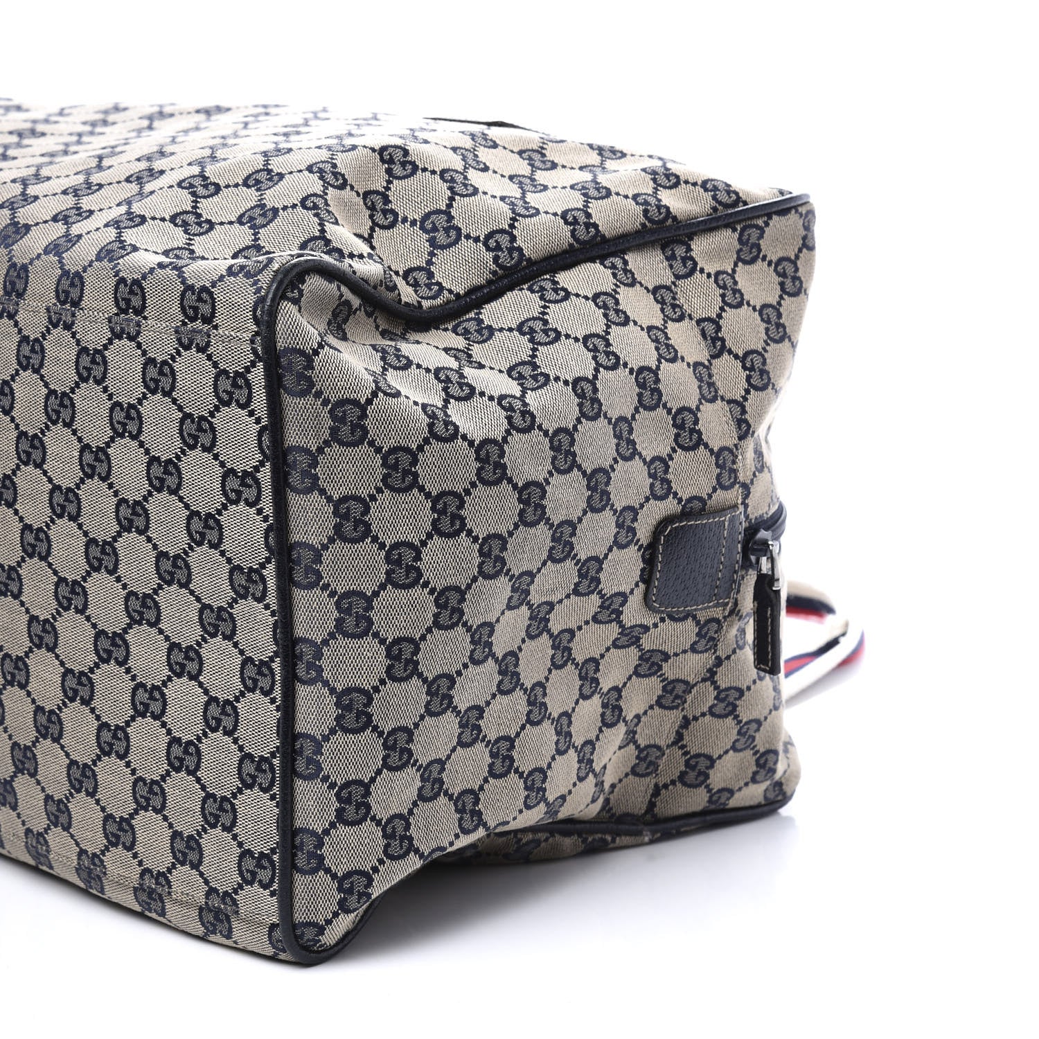 Gucci GG Monogram Web Medium Collapsable Carry On Duffle Navy 6 of 12