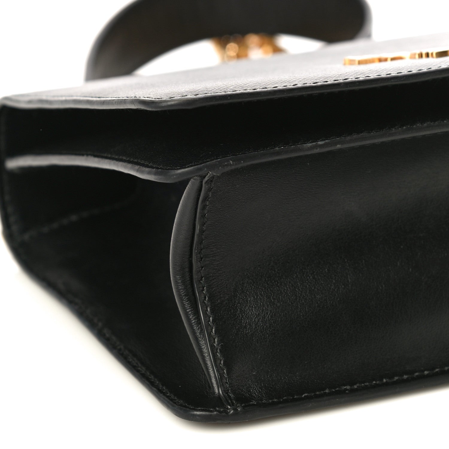 Prada Saffiano Soft Calfskin Chain Crossbody Bag Black 7 of 11