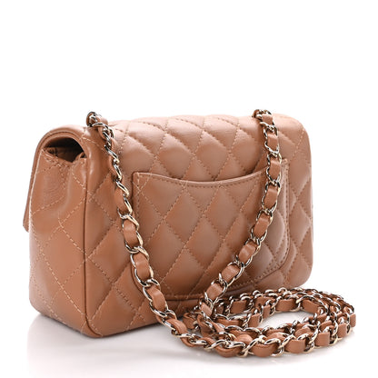 Chanel Lambskin Quilted Mini Rectangular Flap Brown 3 of 9