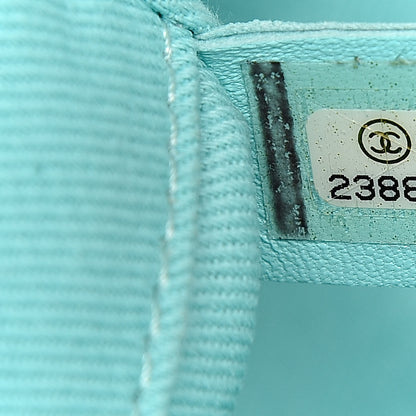 Chanel Woven Straw Raffia Small Deauville Tote Turquoise 7 of 10