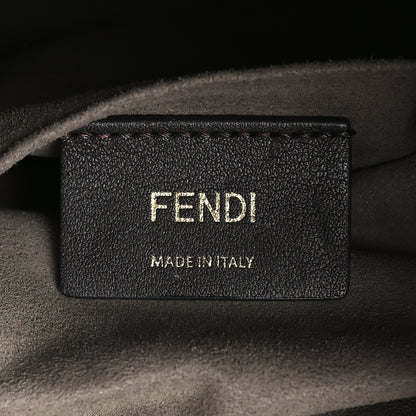 Fendi Vitello Grace F is Fendi Bi-Color FF 1974 Embossed Grande Mon Tresor Bucket Bag Maya Black Fragola 6 of 9