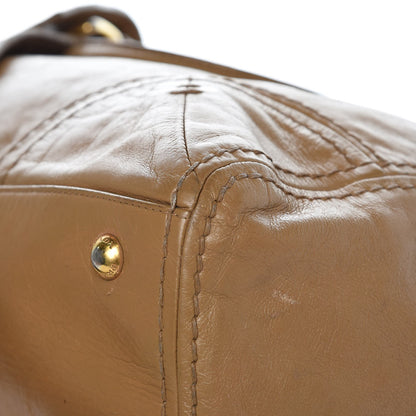 Prada Vitello Shine Shopping Satchel Giunco 13 of 13
