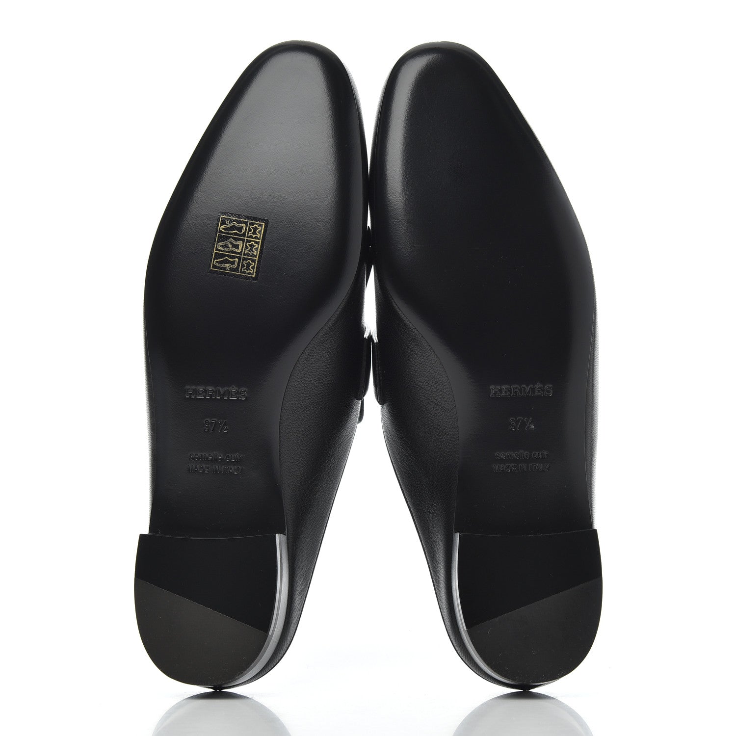 Hermes Goatskin Rivoli Mules 37.5 Black 5 of 9