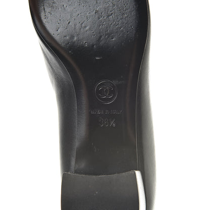 Chanel Lambskin Pearl CC Cap Toe Pump 36.5 Black 7 of 12
