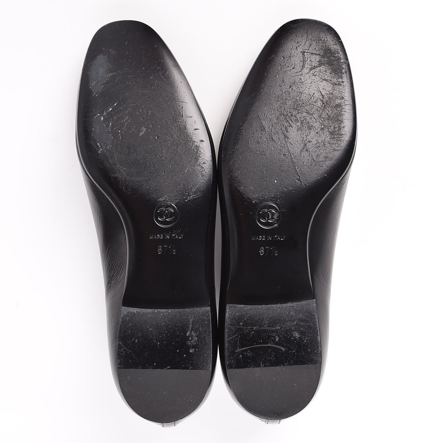 Lambskin CC Mocassin Loafers 37.5 Black