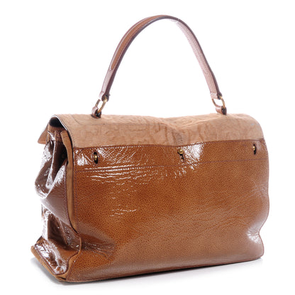 Saint Laurent Pony Hair Patent Leather Large Muse Two Brown 3 of 9