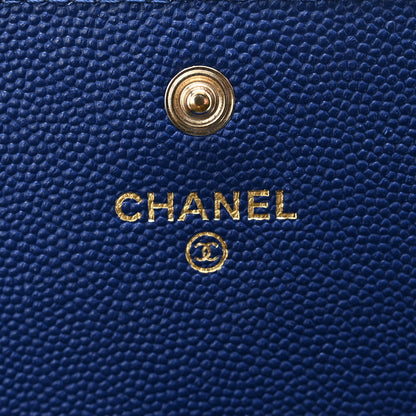 Chanel Caviar Quilted Mademoiselle Vintage Flap Wallet Blue 7 of 11
