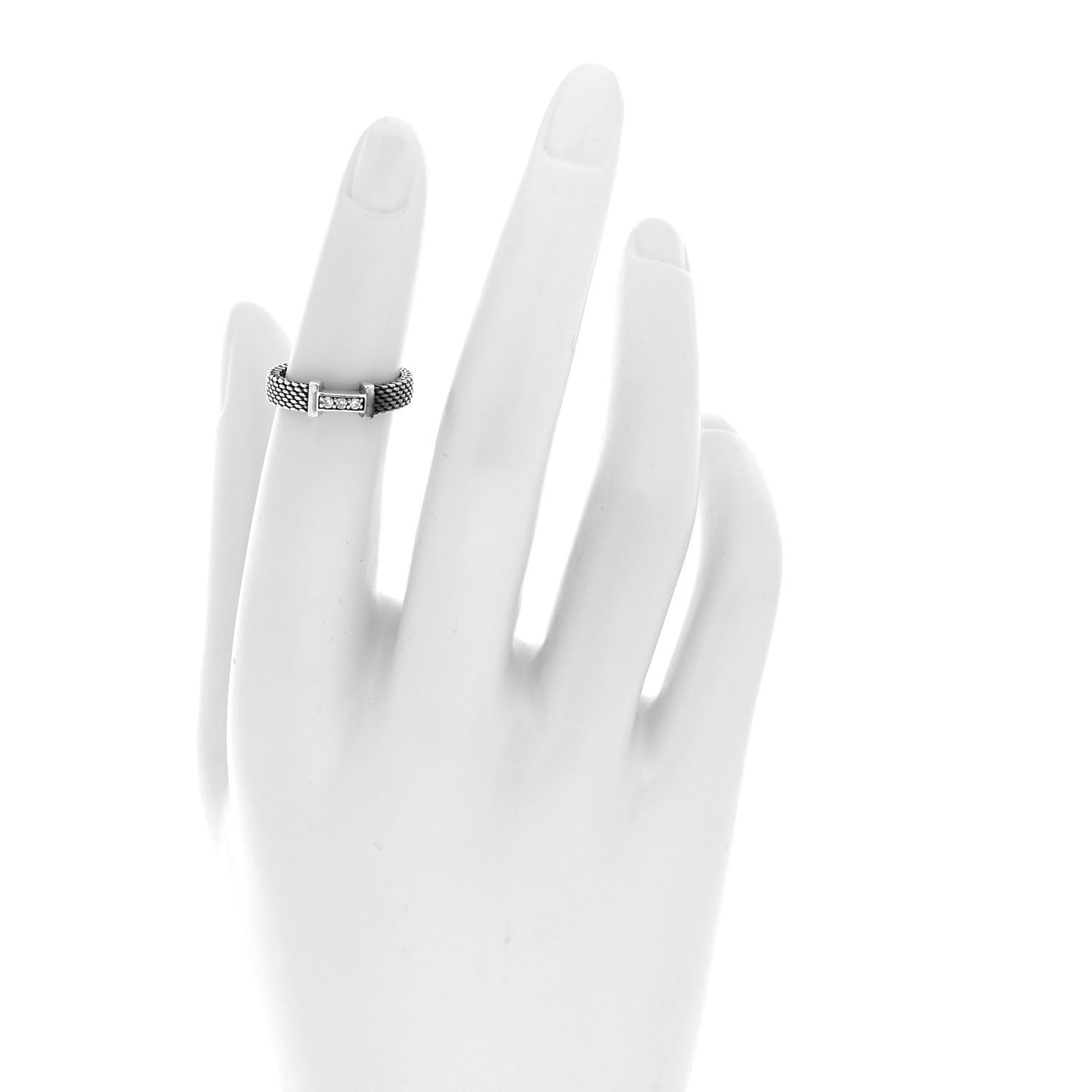 Sterling Silver Diamond Narrow Somerset Ring 47 4