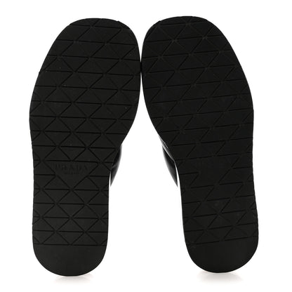 Prada Nappa Padded Blow 20mm Slingback Sandals 37.5 Black 6 of 9